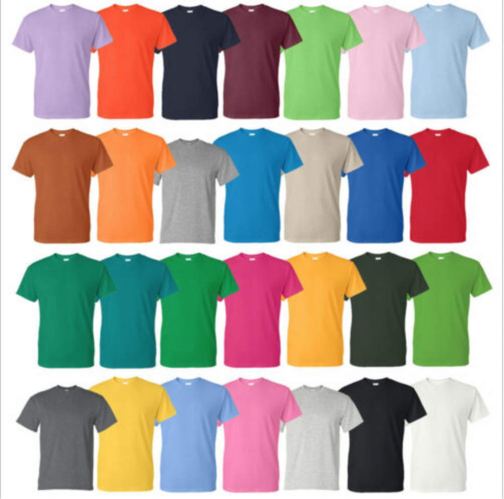 Gildan Cotton T-shirts 5.3oz Blank Solid Short Sleeve Tee S-2xl ,,style# 5000