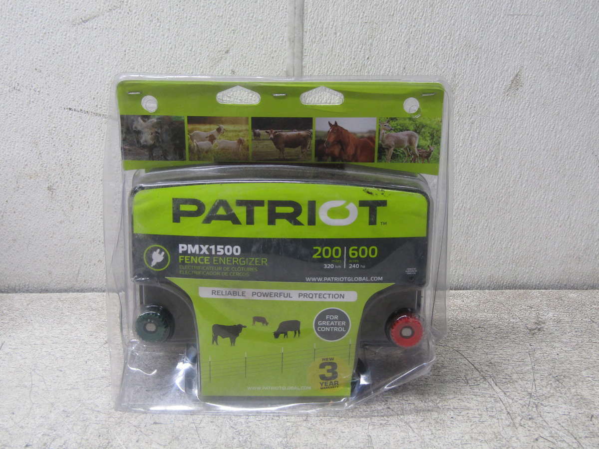 Patriot Pmx1500 15 Joule Fence Energizer Powers 200 Miles Or 600 Acres Of Fence