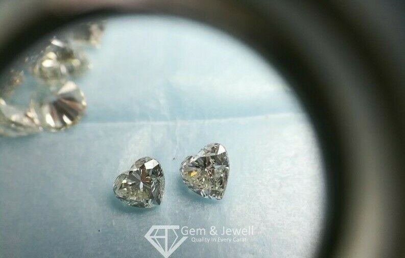Cvd / Hpht Loose Diamond  Tcw 0.35 Ct.,ef Color,vvs-vs Fancy Heart Shape Diamond