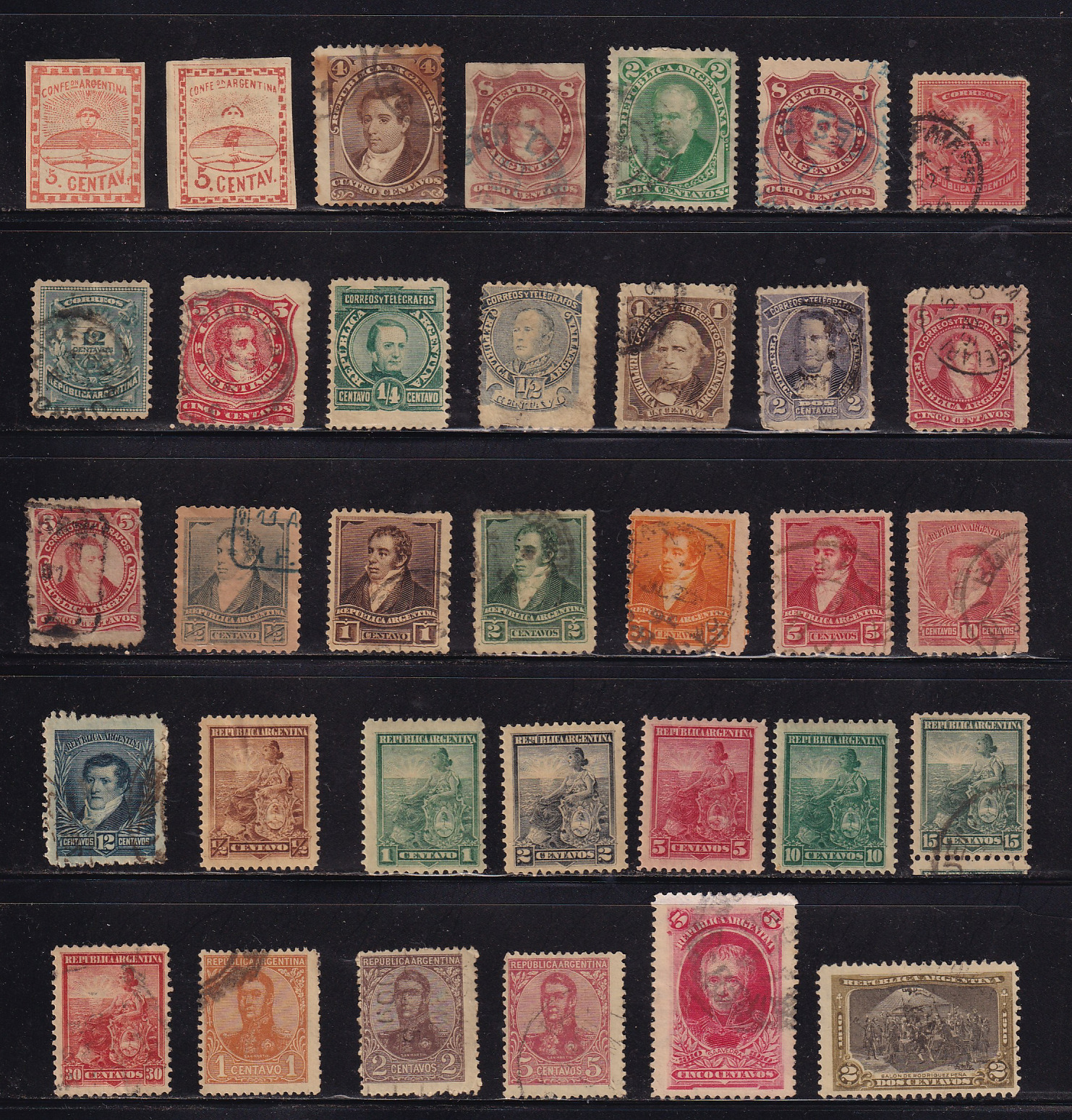 Argentina Selection Of Early Stamps