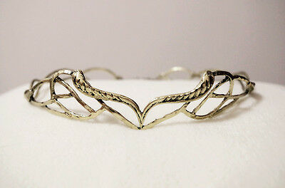 Us Ship !fastelven  Leaf Crown Elrond Antique Silver/gold  Lord Of The Rings