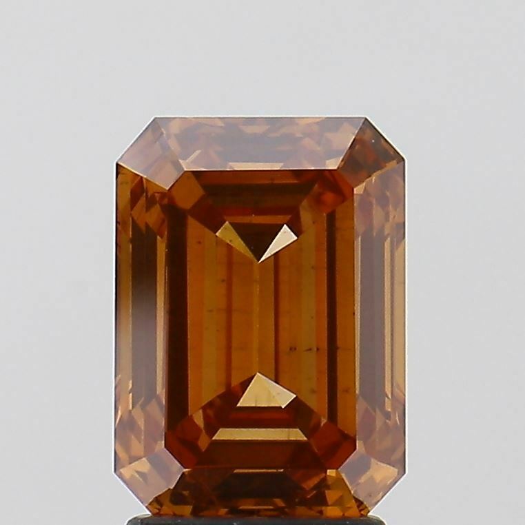 Emerald 2.95ct F.d.orange Si1 Igi Certified Lab Grown Diamond Cvd  Ec1353