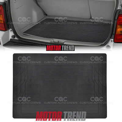 Motor Trend Black Rubber Mat Cargo Trunk Liner 1pc Odor-free Non-toxic