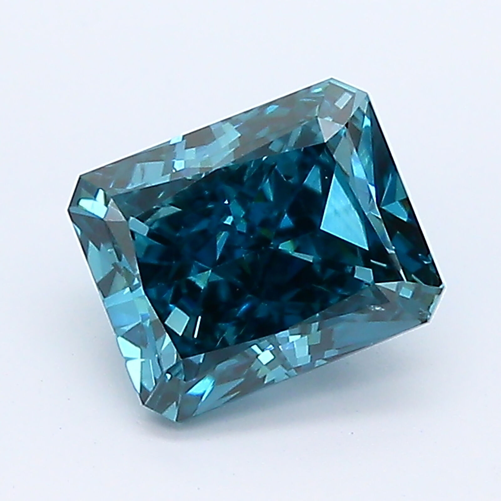 1.06 Carat Radiant Fancy Dark Blue Si1 Igi Certified Lab Grown Diamond