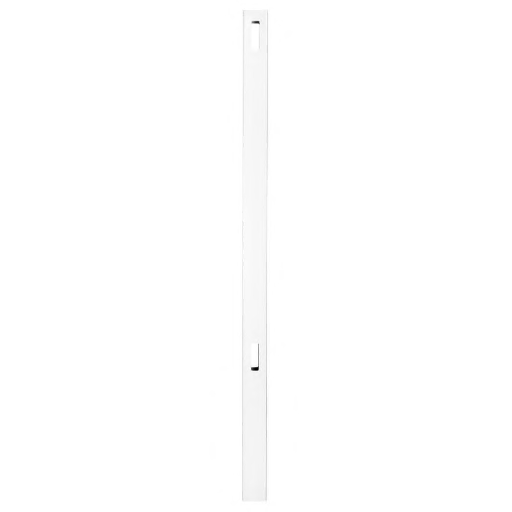 Pro Series 5 In. X 5 In. X 84 In. White Vinyl Woodbridge Routed Line Fence Post