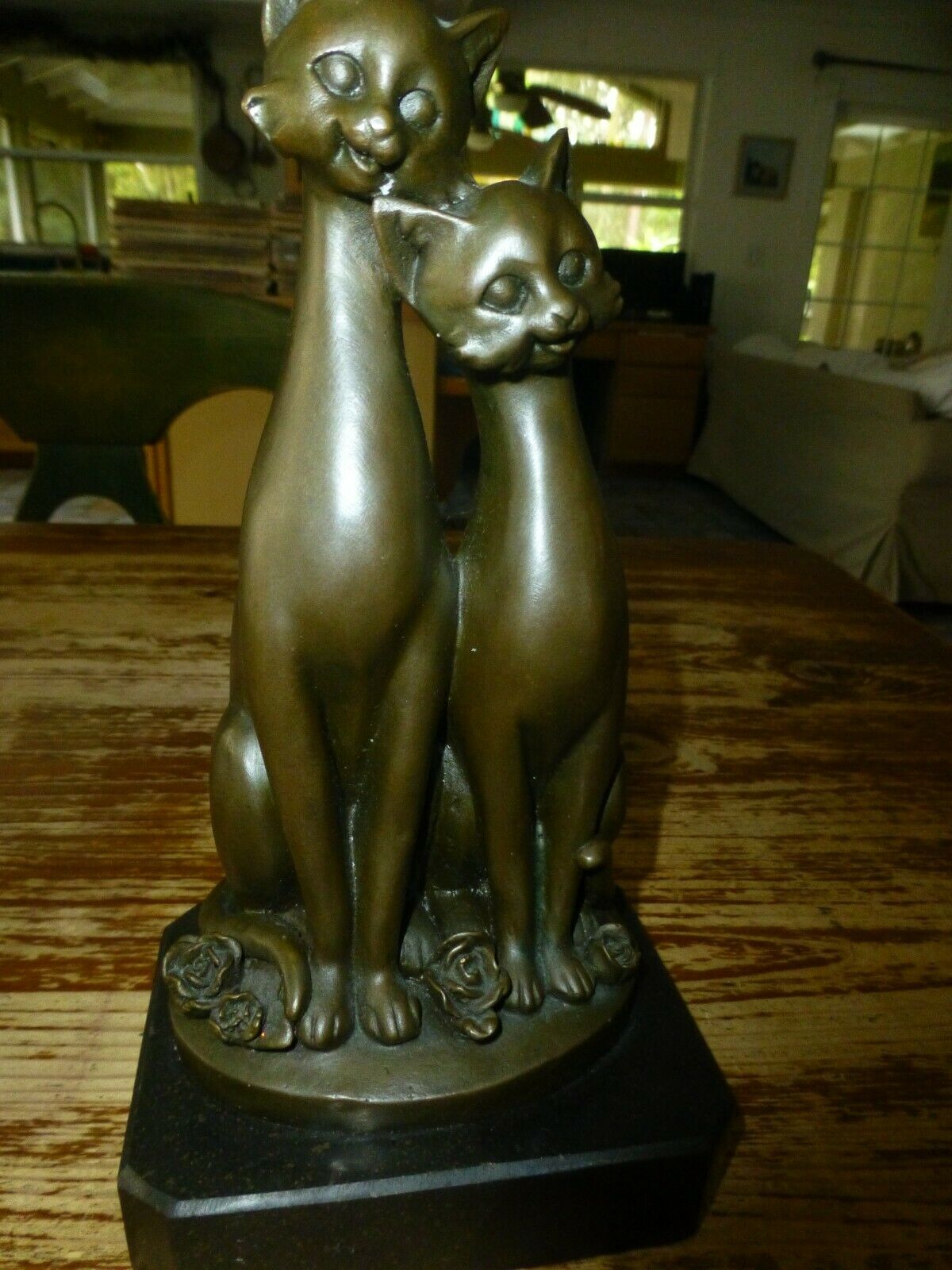 Bronze Sculpture By Milo Cat Feline Art Deco Statue Hot Cast