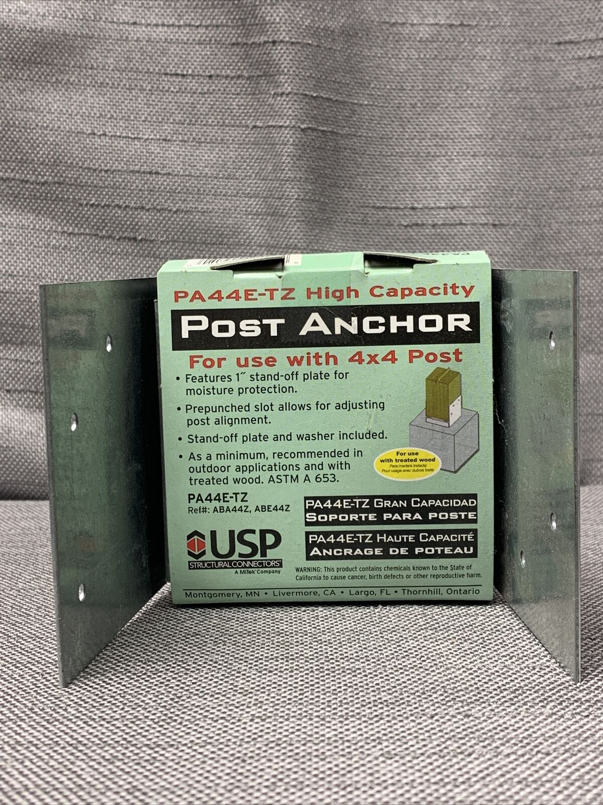 2 Pcs 4x4 Post Base,deck Post Anchor Base For Mailbox Post Porch Railing