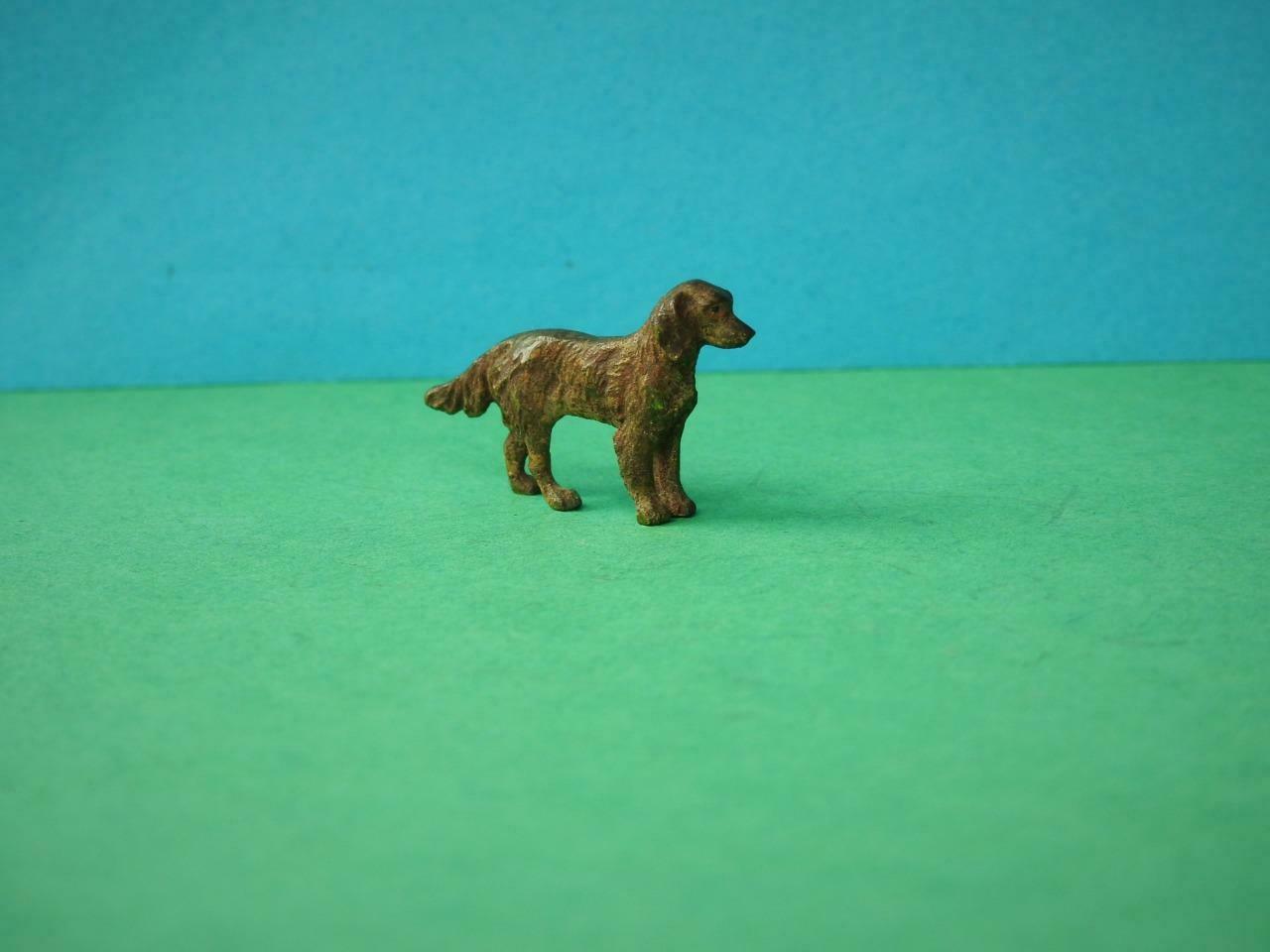 Antique C1920 Austrian Tiny Miniature Cold Painted Bronze Red Setter Dog