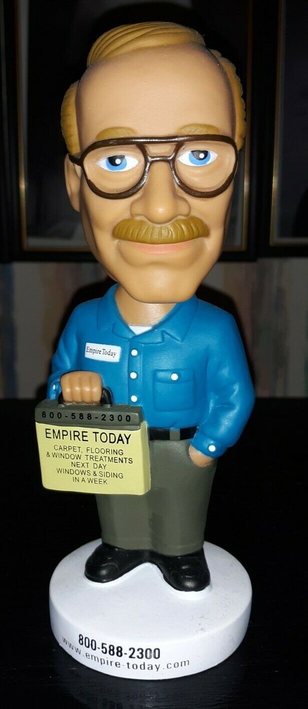 Empire Carpet Man Guy Bobblehead Chicago Bobble Head 800-588-2300 Empire! Today!