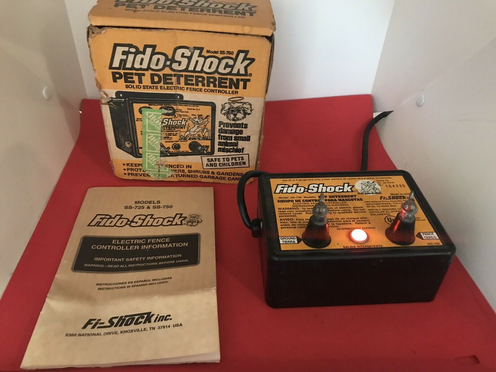 Fido-shock Ss-750 Electric Fence Controller Energizer Pet Containment