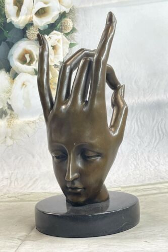 Surrealist Woman Hand By Dali Genuine Real Bronze Sculpture Reproduction Sale