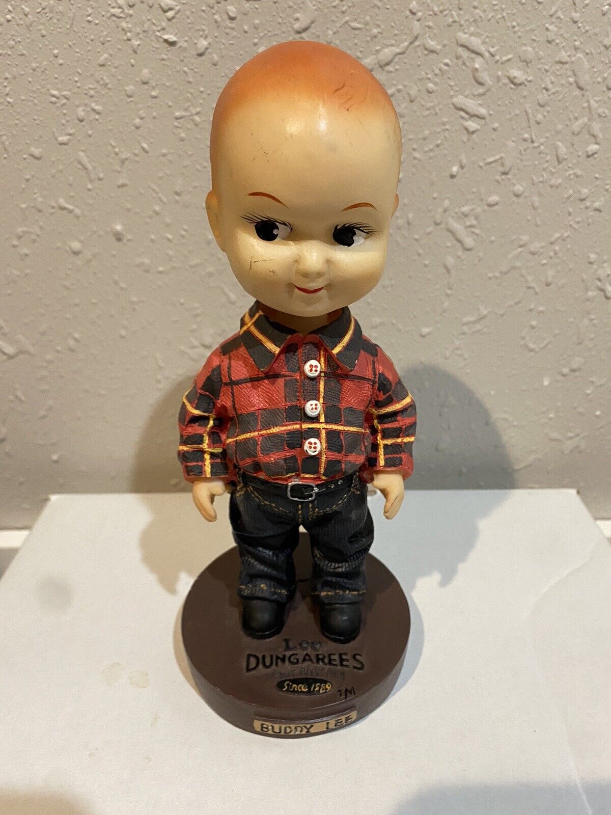 Lee Dungarees Buddy Lee 8" Bobble Head "can't Bust 'em"