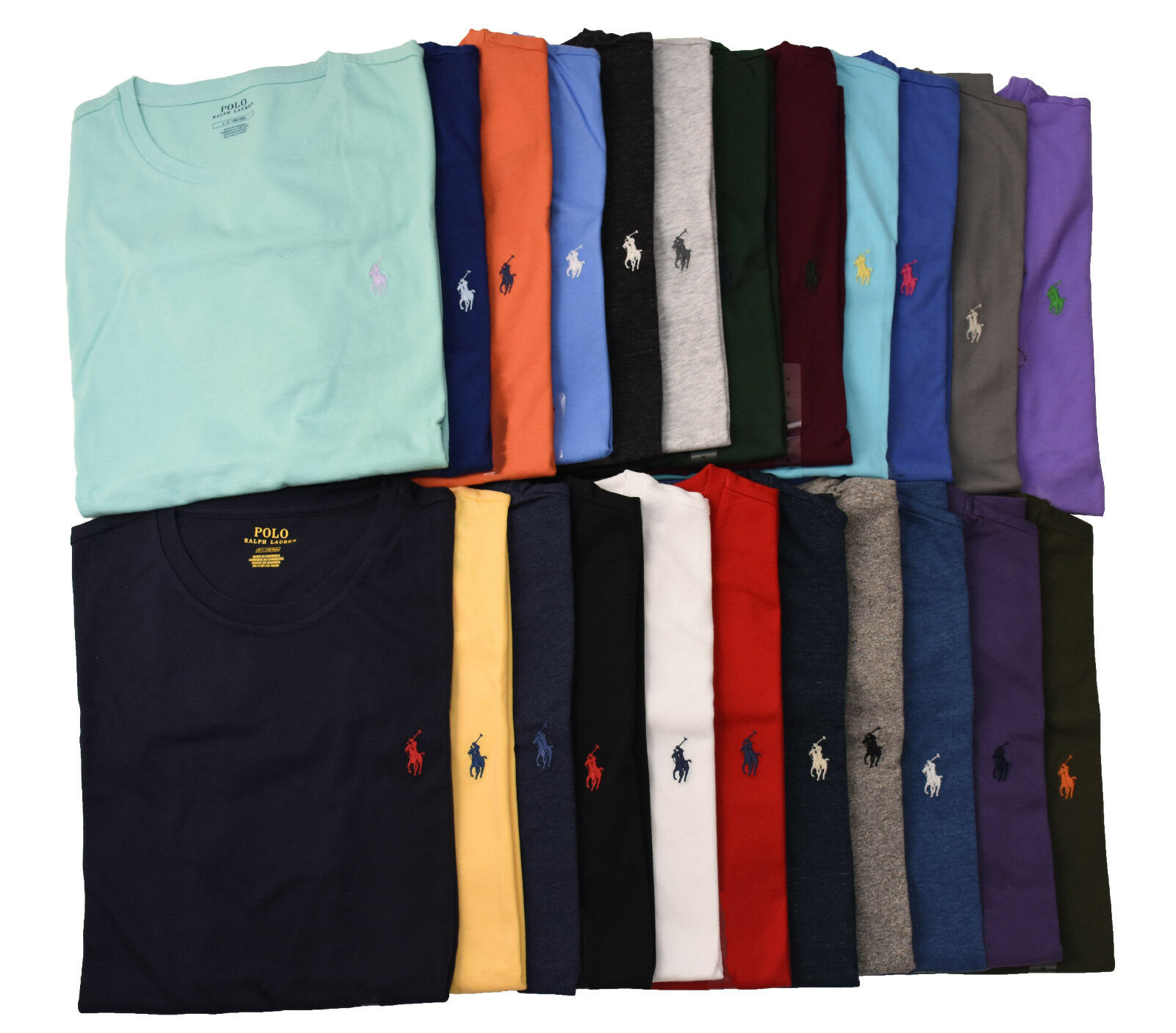 Men Polo Ralph Lauren Crew Neck T Shirt Size S M L Xl Xxl - Standard Fit