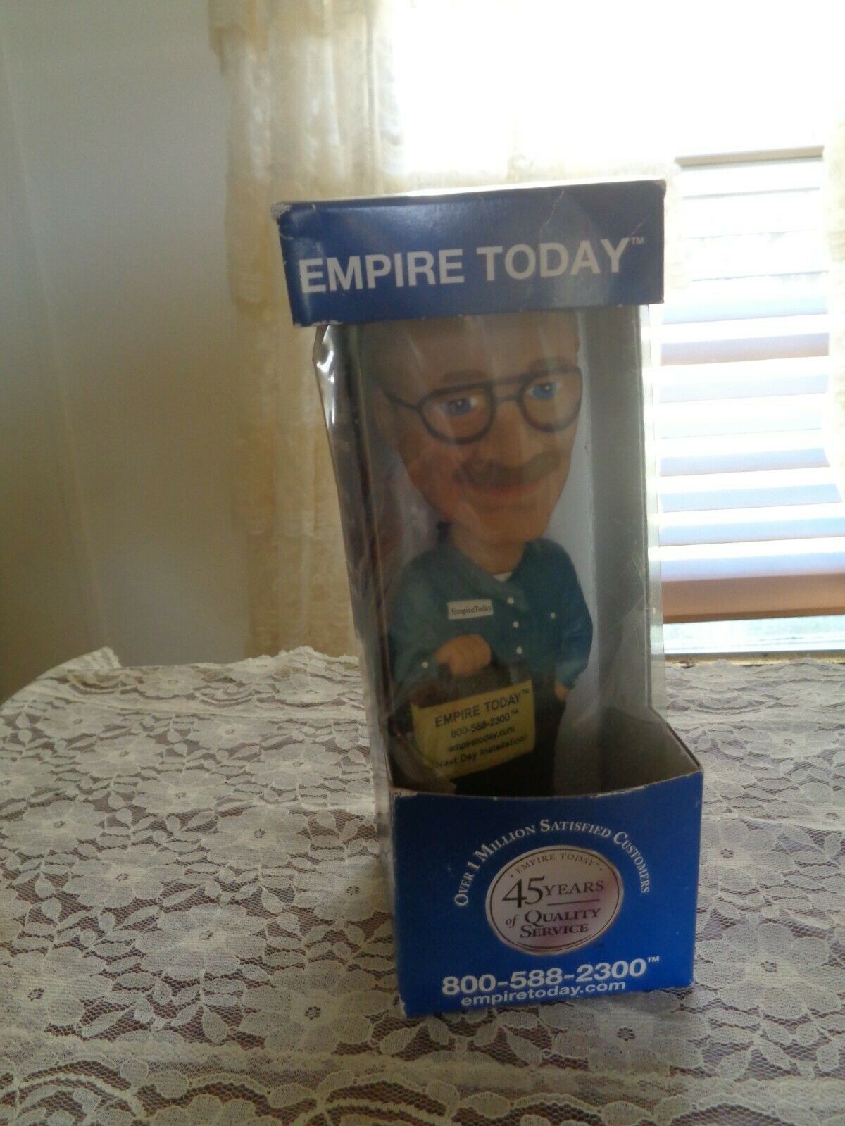 Empire Today Bobblehead Advertising Figurine W/original Box