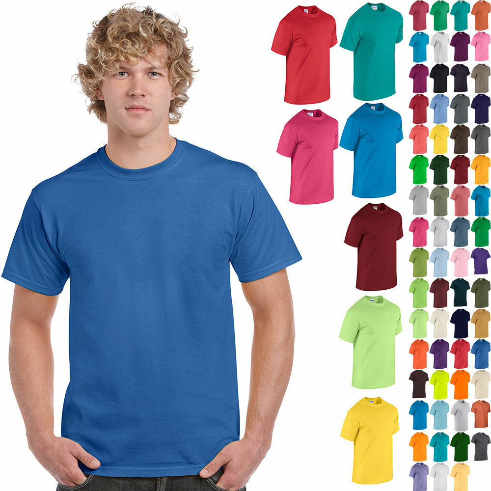 Gildan Plain Cotton T-shirt Short Sleeve Solid Blank Design Tee Men Tshirt S-5xl