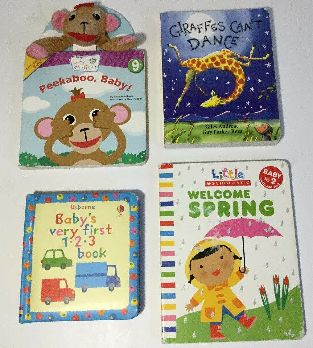 Baby Books Giraffes Can Dance, First 1-2-3 Book, Spring, Peekaboo Monkey Read!