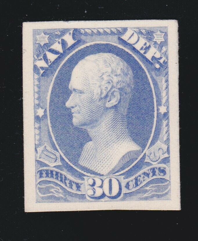 Us O43p4 24c Navy Department Official Proof On Card Xf Nh Scv $10