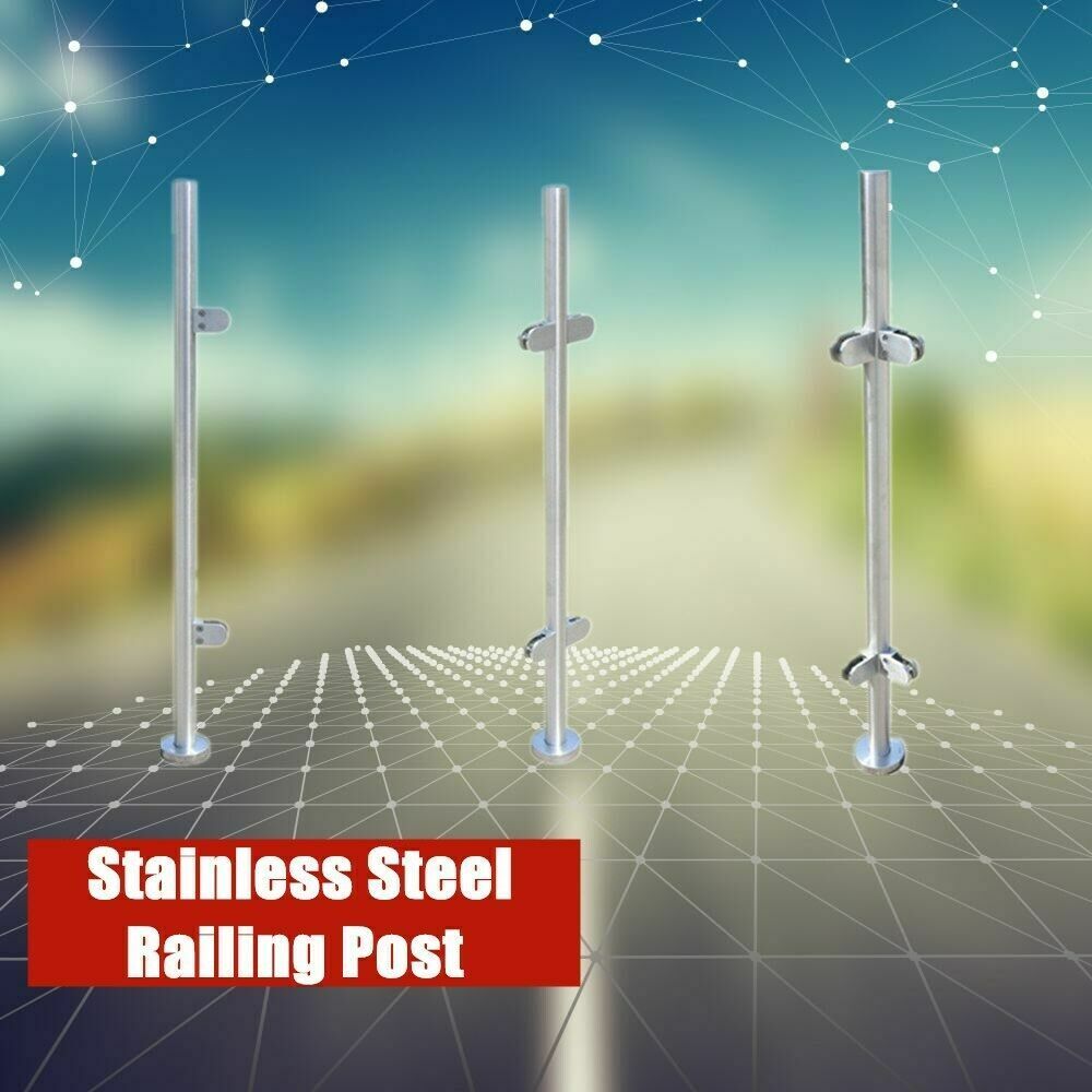 Stainless Steel Balustrade End/mid/corner Post Decking Landing Staircase 110cm