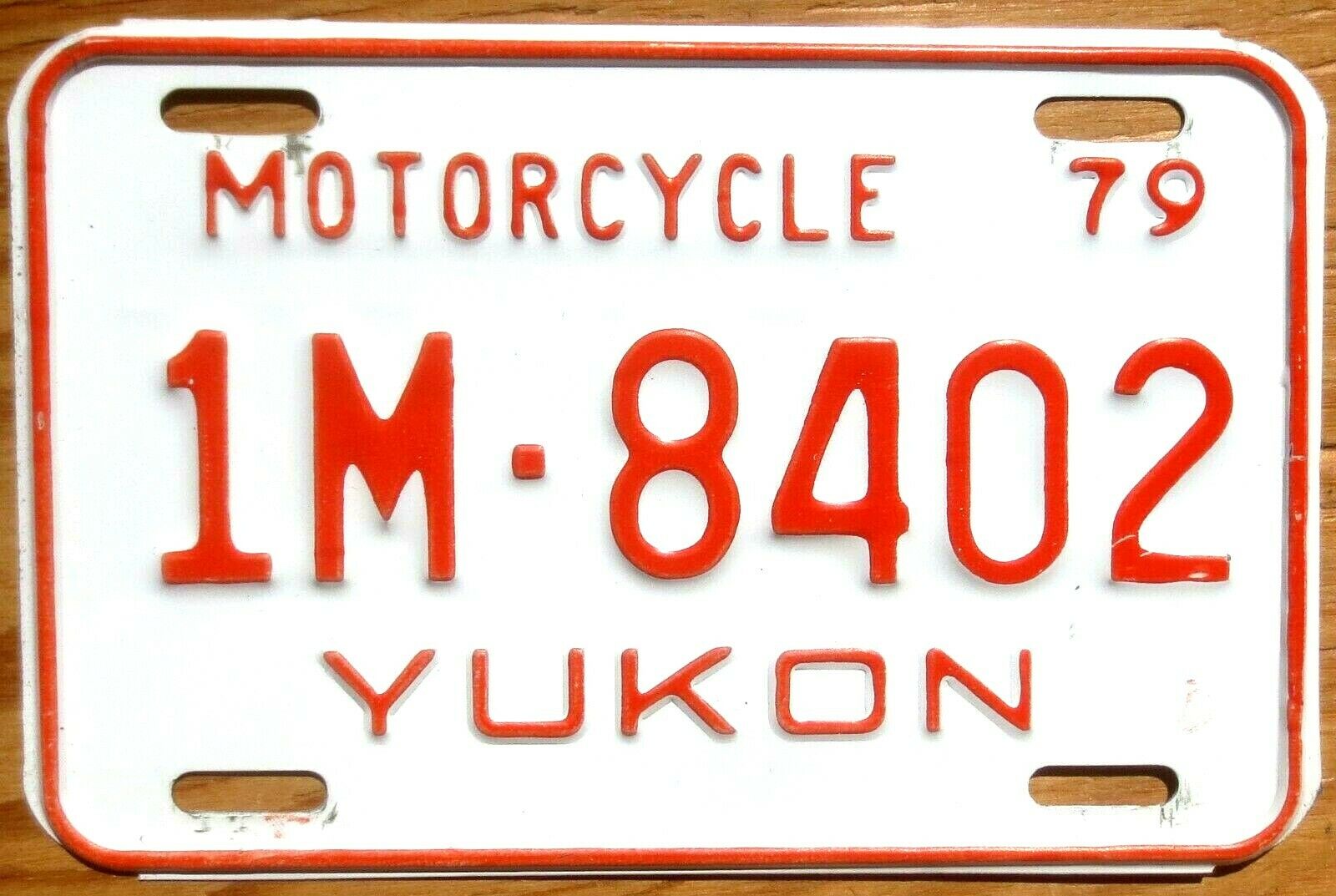1979 Yukon Motorcycle License Plate Number Tag - $2.99 Start