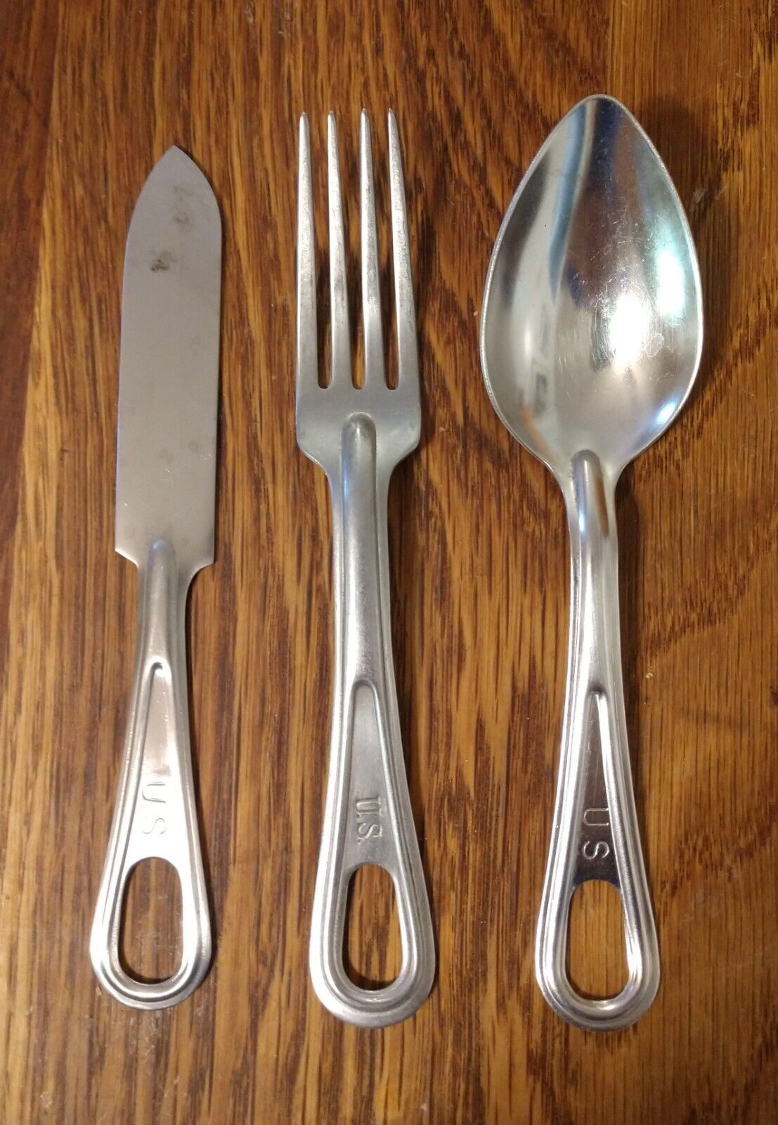 Us Army Mess Kit Utensils Knife Fork Spoon Set, Cutlery, Different Manufacturers
